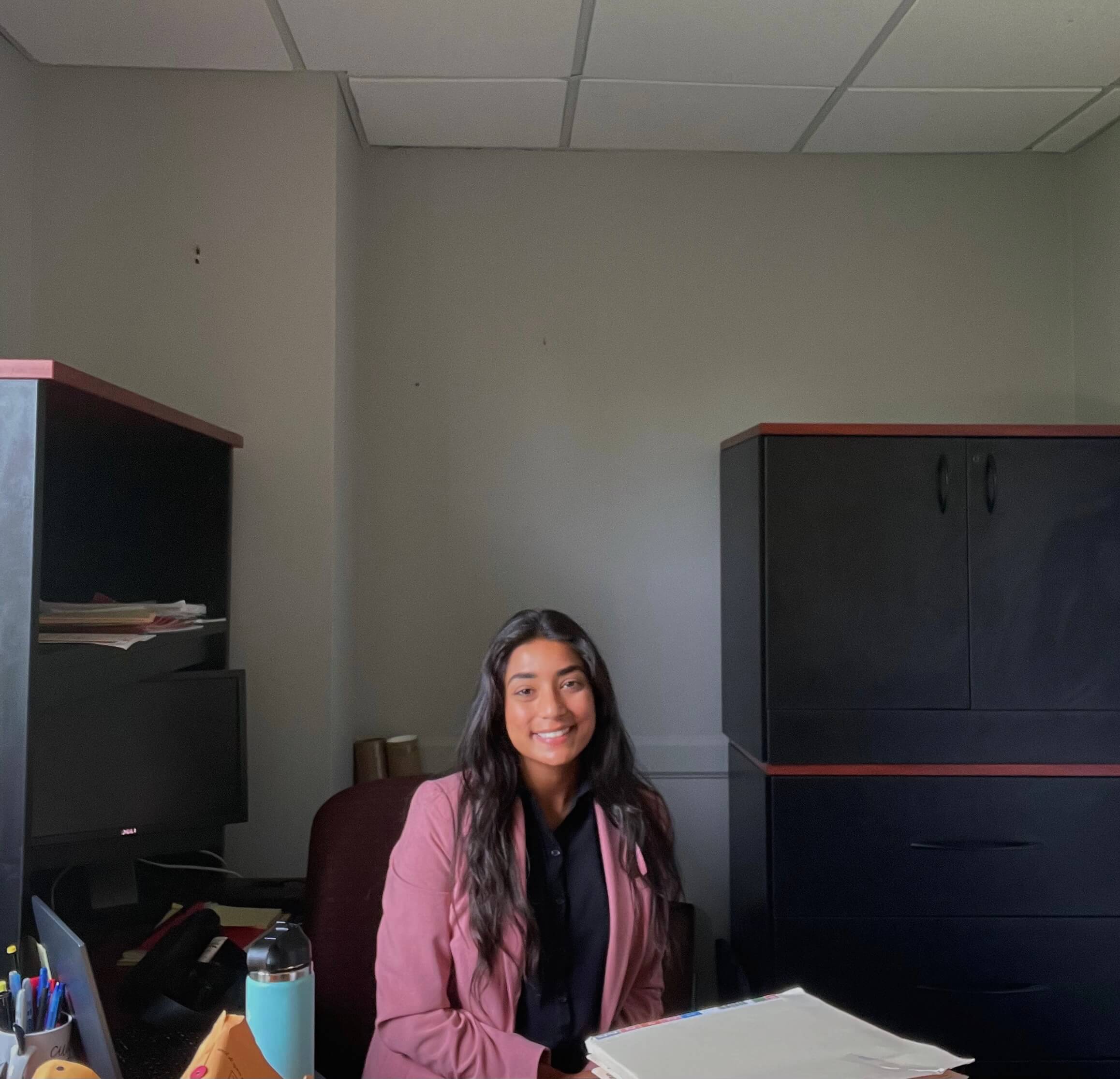 Photo of Hailey Ijlal, intern at the Office of Genesee County Prosecuting Attorney, part of the Flint Study Away Program
